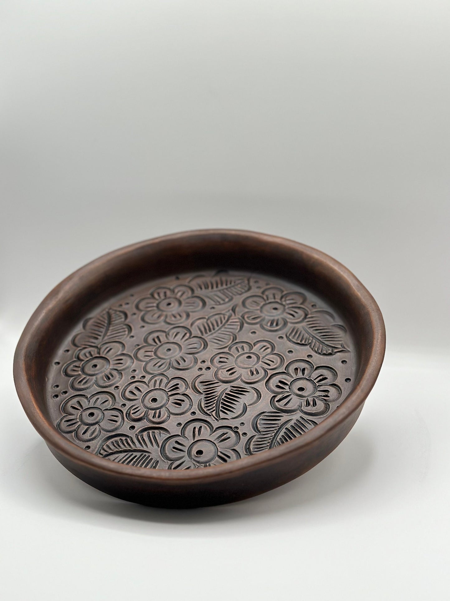 Dinner tray/charola con diseño (Barro café/brown clay)