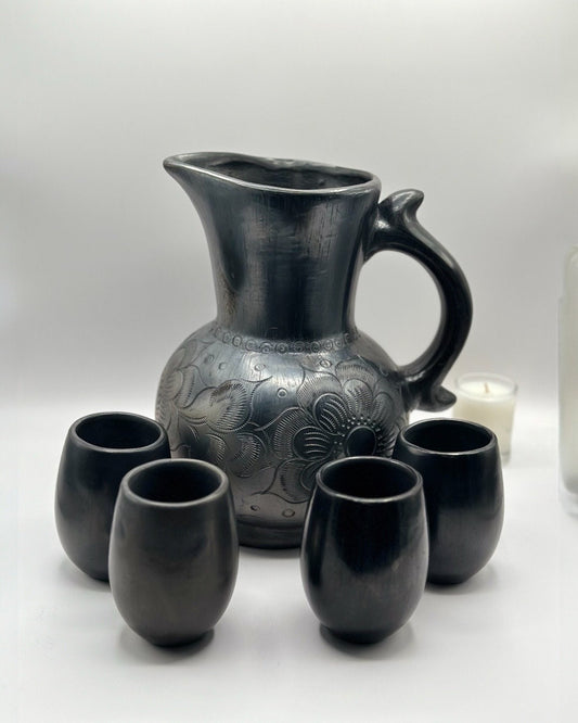 Pitcher set/ Juego de jarra(Barro negro/black clay)